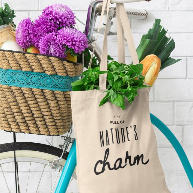 Natures Charm Hållbarhet med stil mataffär Tygkasse (Shop now and carry nature's charm with every step!)