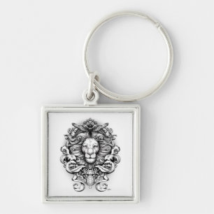 Nature's Kingdom Fyrkantig Silverfärgad Nyckelring