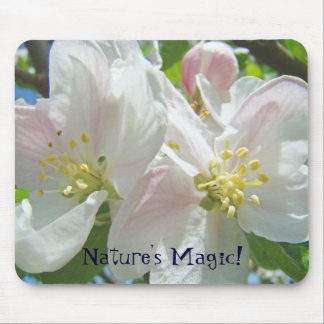 Nature's Magic! Rosa Apple-Blommar för musmatta