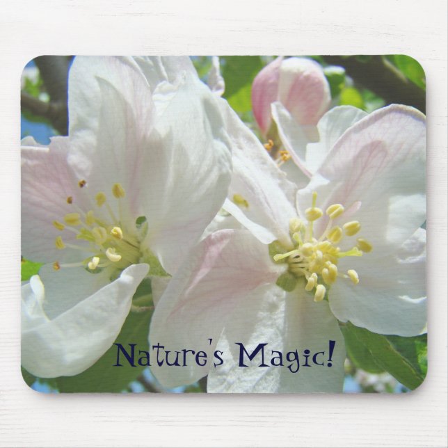 Nature's Magic! Rosa Apple-Blommar för musmatta (Framsidan)