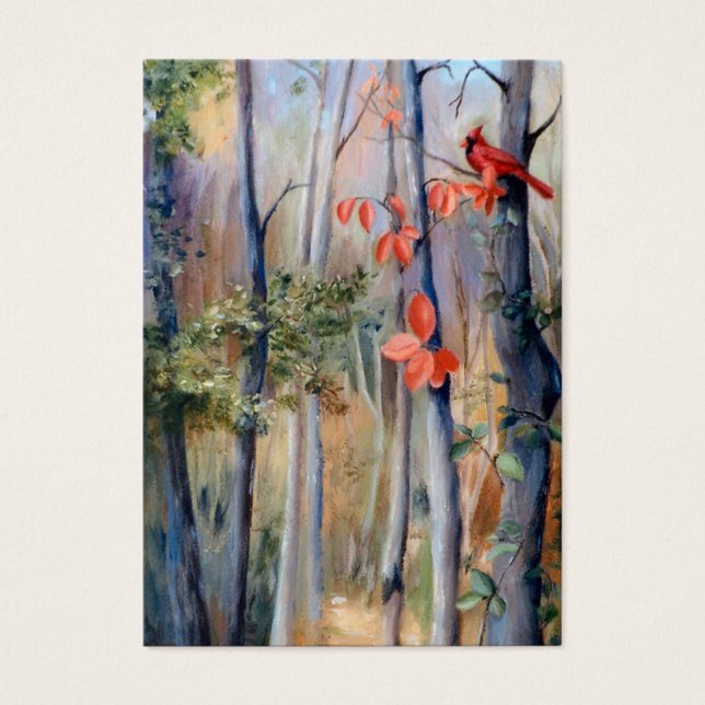 Natures Väg Kardinal Art Card Visitkort (Framsidan)