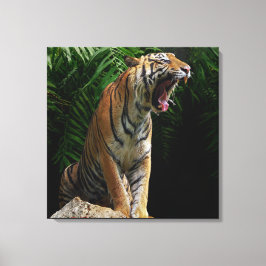 Nature's Wild Animals - Roaring Tiger Canvas