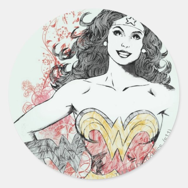 Naturess Design 3 Runt Klistermärke (Framsida)