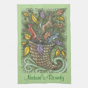 NATURETS BUNTDJUR, WILDLIFE CORNUCOPIA TOWEL KÖKSHANDDUK