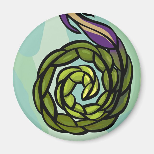 naturfantasi, runda magnet 1 (Framsidan)