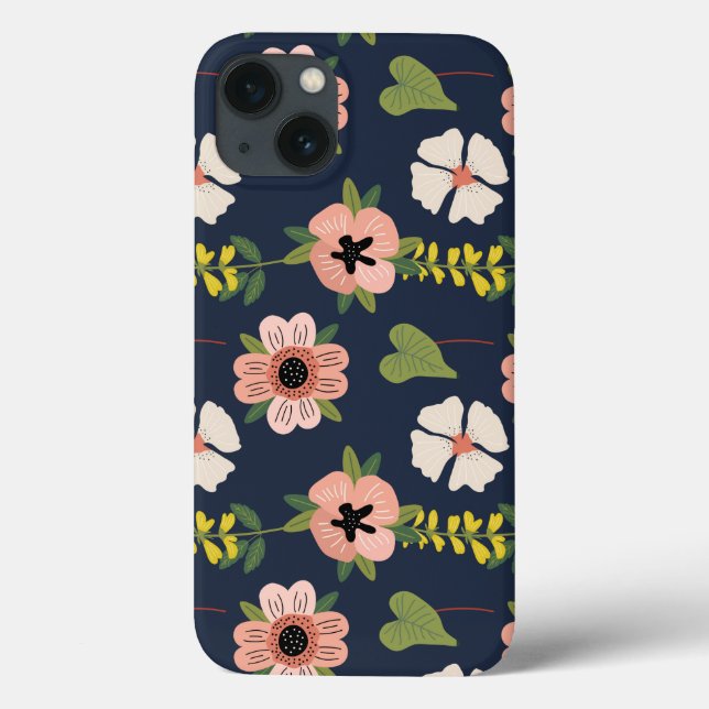 Naturfärgade blommor Cute Watercolor (Baksida)