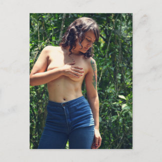 Naturflicka utomhusfoto vykort