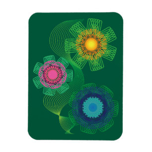 Naturformer och linjemönster magnet