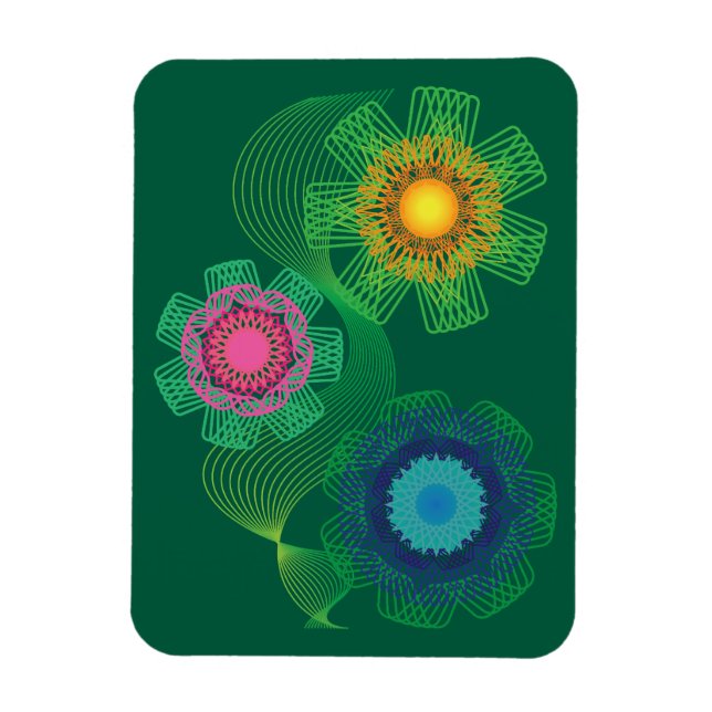 Naturformer och linjemönster magnet (Vertikal)