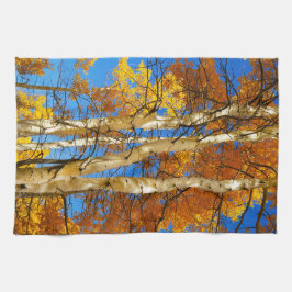 Naturfoto för fallande Aspen Färg © Sandy Long Kökshandduk