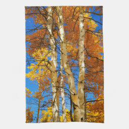 Naturfoto för fallande Aspen Färg © Sandy Long Kökshandduk