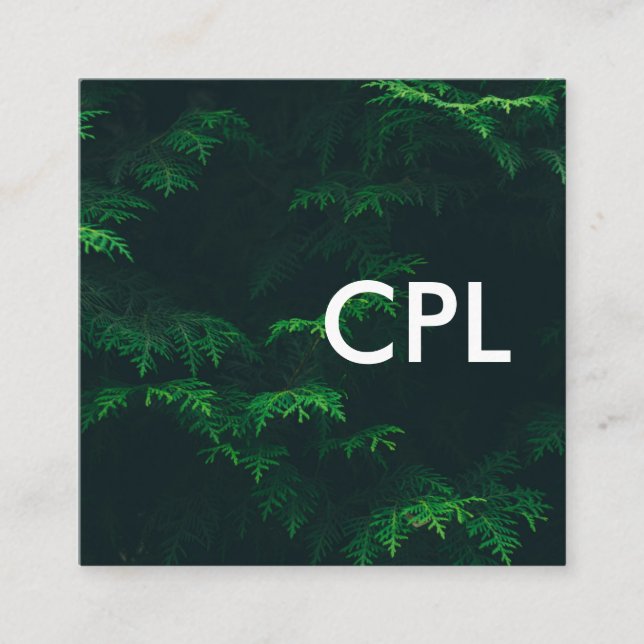 Naturfoto Fyrkantigt Visitkort (Framsida)