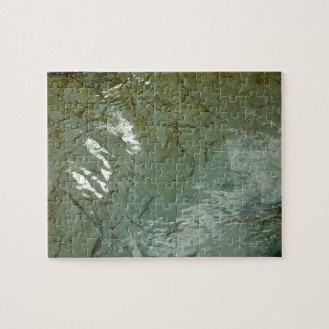 Naturfoto i Vatten-täckt Sten Pussel (Horisontell)