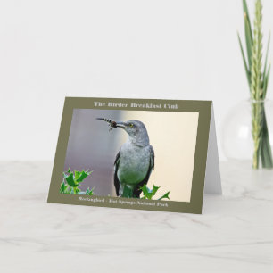 Naturfoto Mockingbird Birder T-Shirt Kort