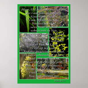 naturfoto och psalm86:1 - 7 poster