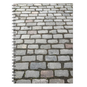 Naturfoto på Brick Cobblestone Street Pathway Anteckningsbok