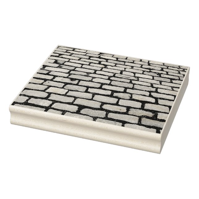 Naturfoto på Brick Cobblestone Street Pathway Stämpel (Stämpel)