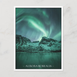 Naturfoto på norrsken vykort