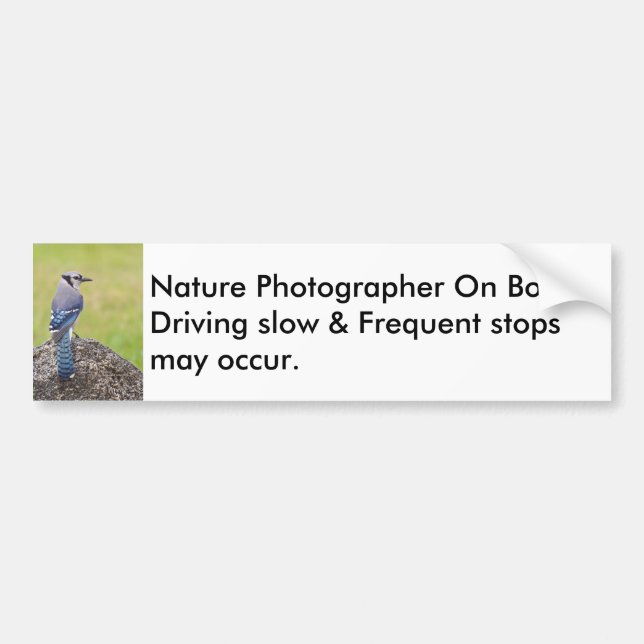 Naturfotograf Ombord Bildäckslapp Bildekal (Framsidan)