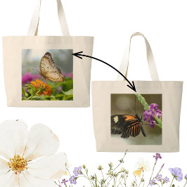 Naturfotografi Fjäril på Blomma Jumbo Tygkasse