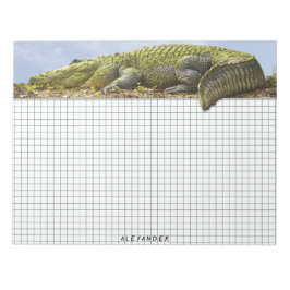 Naturfotografi Huge Gator Panoramautskärning Anteckningsblock