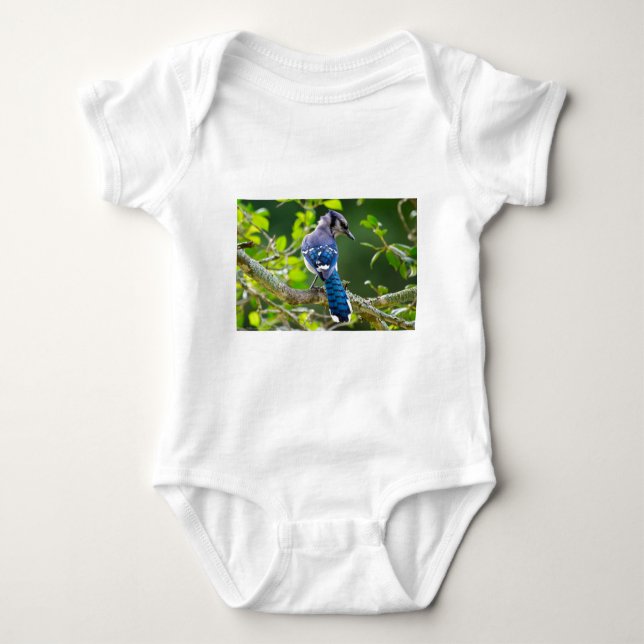 Naturfotografi Shy Blue Jay Apparel Gifts Shy Blue T-shirt (Framsida)