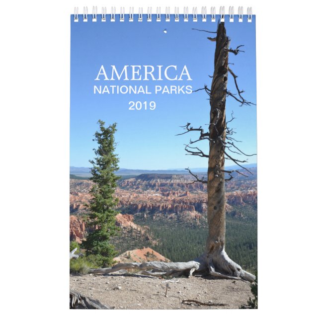 Naturfotokalender för Amerika National Parker 2019 Kalender (Omslag)