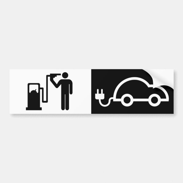 Naturgassjälvmordet för elektricitet tankar kontra bildekal (Framsidan)