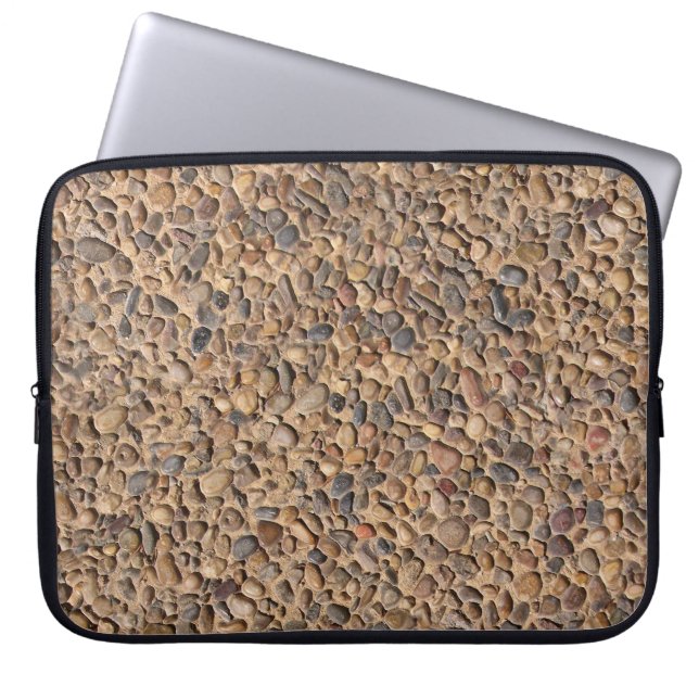 Naturgeologipebblen stenar fotoet laptop fodral (Framsidan)