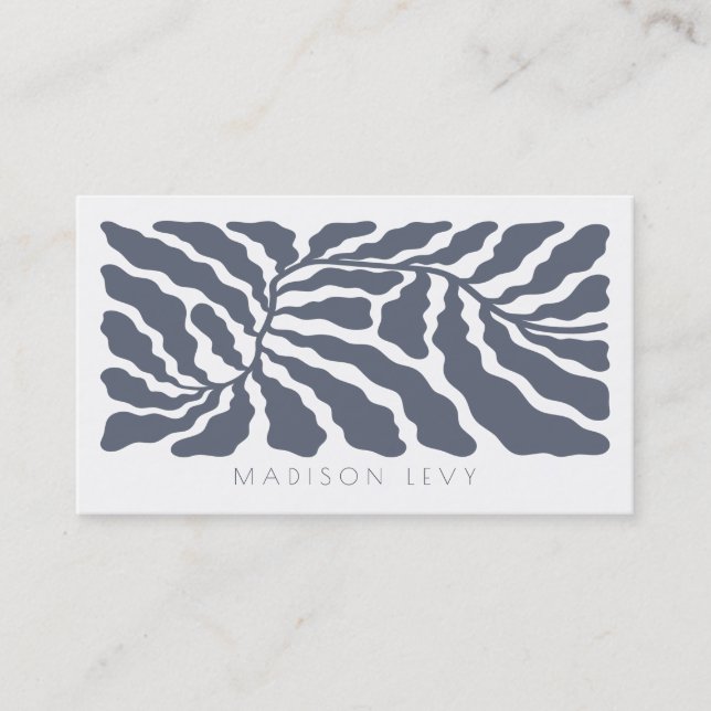 Naturgren Minimalistiska Möteskort Tidsbeställning Kort (Framsida)
