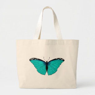 Naturhistoriens blå fjäril på Tote Bag Jumbo Tygkasse