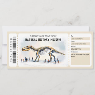 Naturhistoriska museets presentkortsmall inbjudningar