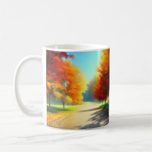 Naturhösten Träd i skogen Kaffemugg