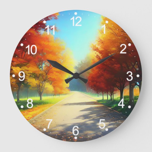 Naturhösten Träd i skogen Stor Klocka (Framsida)