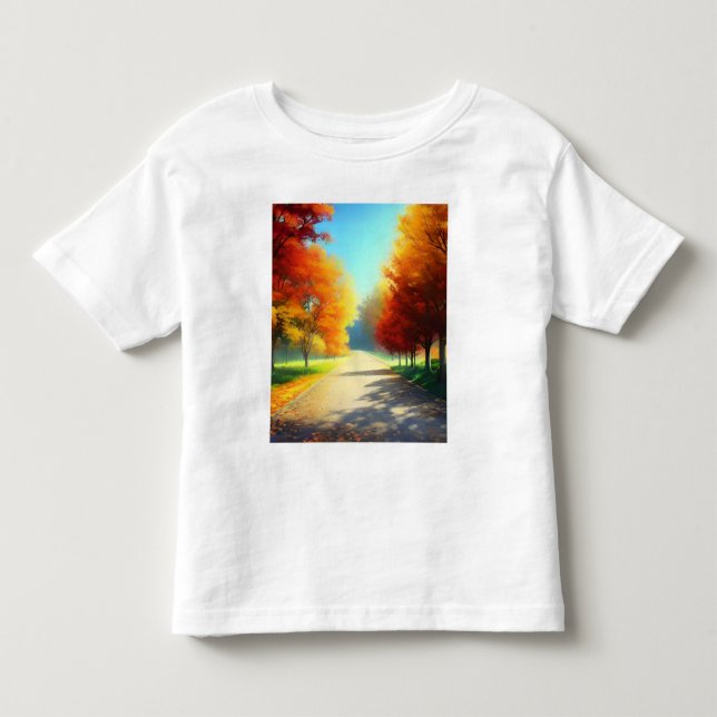 Naturhösten Träd i skogen T Shirt (Framsida)