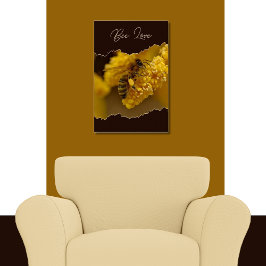 Naturinspirerad Bin Kärlek-Insekt, Gult och svart Poster