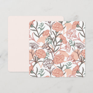 Naturinspirerad Blommigt: Carnation Flower Mönster Inbjudningar