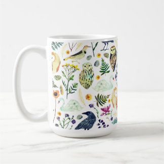 Naturinspirerad botanisk mönster dekorativ kastkud kaffemugg