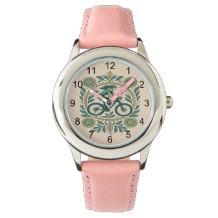 Naturinspirerad kvinnlig cyklist - Boho Biking Armbandsur