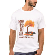 Naturinspirerad "Livets cirkel" estetisk t-shirt