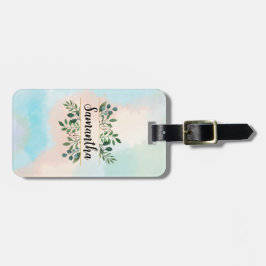 Naturinspirerad Mjuk Pastel Färg med Namn Bagagebricka