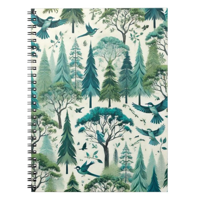 Naturinspirerad, sömlös design anteckningsbok (Framsidan)