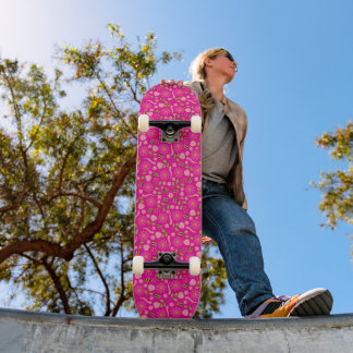 Naturinspirerade blommor och varelser mini skateboard bräda 18,5 cm
