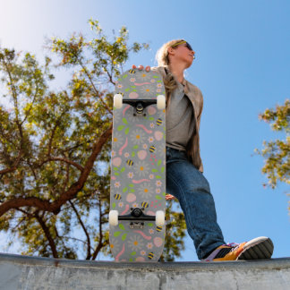 Naturinspirerade blommor och varelser mini skateboard bräda 18,5 cm