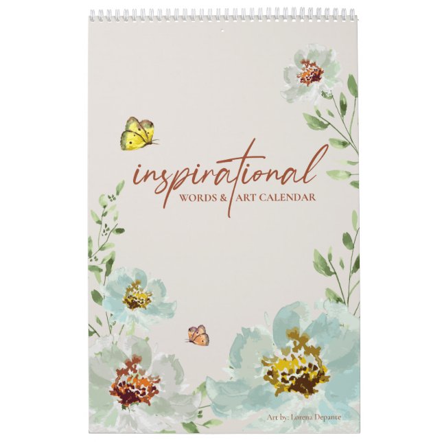 Naturinspirerade inspirerande Ord- och konstcitat Kalender (Omslag)