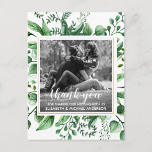 Naturinspirerat foto Tack botaniskt Löv Vykort