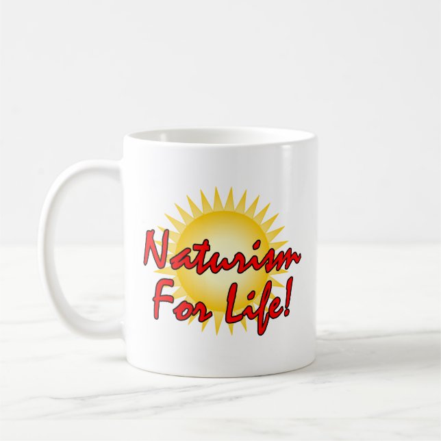 Naturist/nudist Kaffemugg (Vänster)