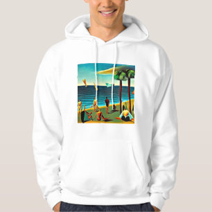 Naturister på stranden hoodie
