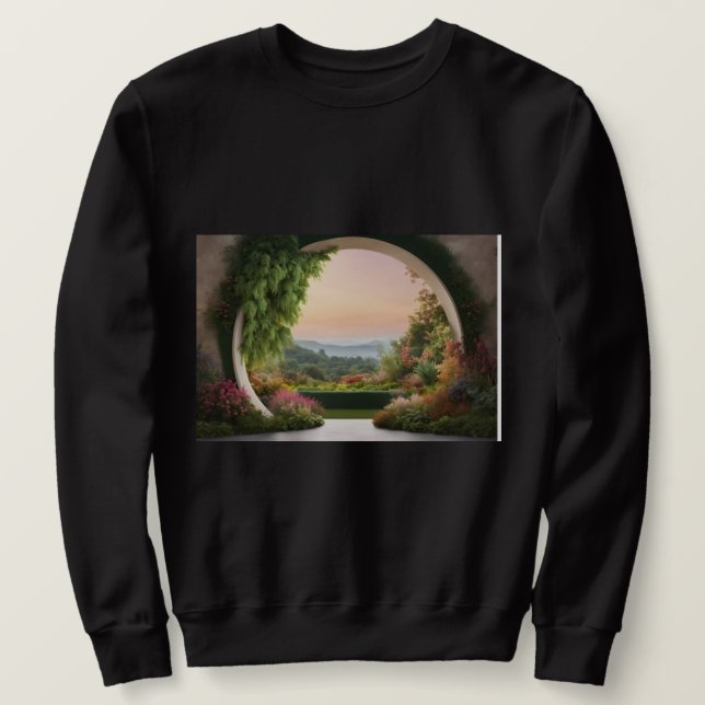 Naturkänslor Lång Ärmad Tröja (Design framsida)