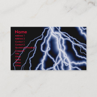 Naturkatastrofblixt cards affär visitkort